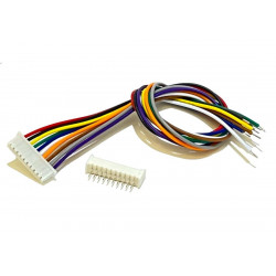 10 Pin JST Connector Single Head Pitch 2mm 15cm 28AWG Wire set